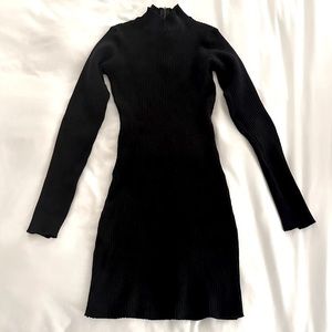 Ribbed Turtleneck Dress